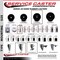 Service Caster 4'' Hard Rubber Wheel Swivel 7/16'' Grip Ring Stem Caster with Brake SCC-GR20S414-HRS-TLB-716138 - alternate 3